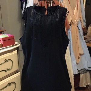 Vintage 90s Fringe Beaded Dress